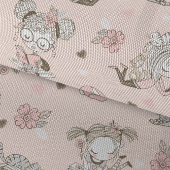 Girls Reading Time Waterproof Oxford