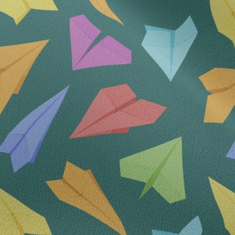 Colorful And Fun Paper Airplan Chiffon