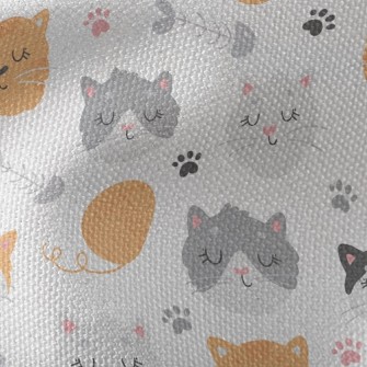 Cute Little Kitten With Eyes C Waterproof Canvas