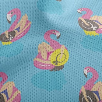 Summer Pool Girl Athletic Mesh Flat Back