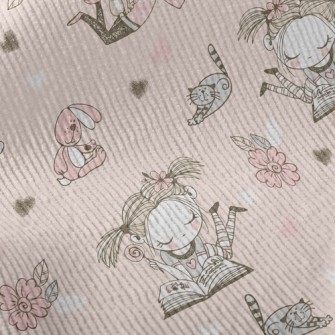 Girls Reading Time Standard Corduroy