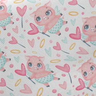 Full Of Love Angel Pig Twill