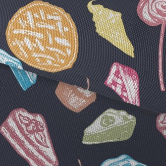 Crayon Doodle Delicious Desser Waterproof Oxford