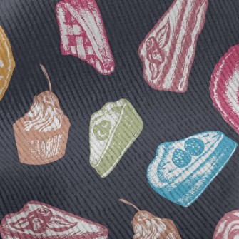 Crayon Doodle Delicious Desser Standard Corduroy