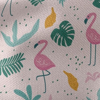 Tropical Island Flamingo Waterproof Canvas