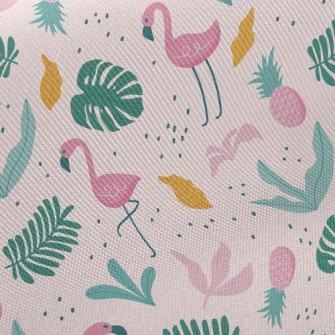 Tropical Island Flamingo Twill