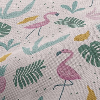 Tropical Island Flamingo Performance Linen