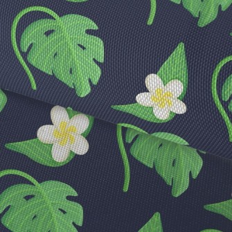 Plumeria Tropical Leaves Waterproof Oxford