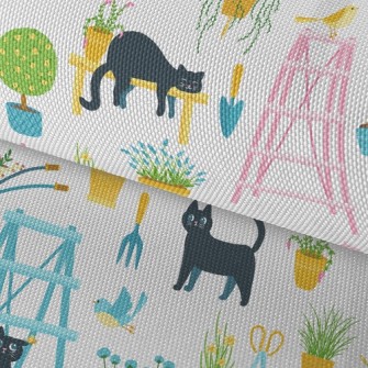 Black Cat Hanging Out In The G Waterproof Oxford