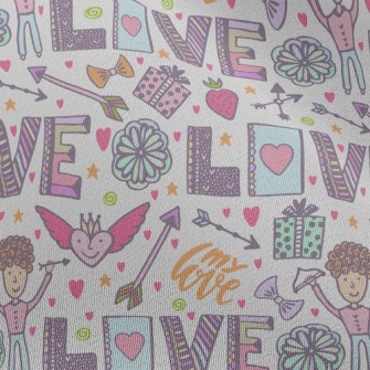 Cartoon Love And Peace Chiffon