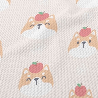 Apple Shiba Inu Birdseye Piqué