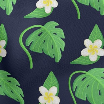Plumeria Tropical Leaves Stretch Ponte