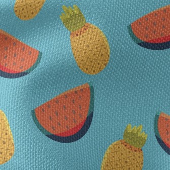 Cool Watermelon And Pineapple Waterproof Canvas
