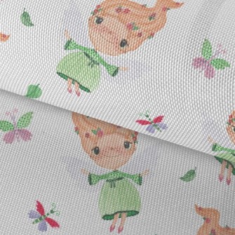 Little Girl With Flower Hair A Waterproof Oxford