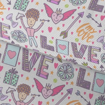 Cartoon Love And Peace Waterproof Oxford