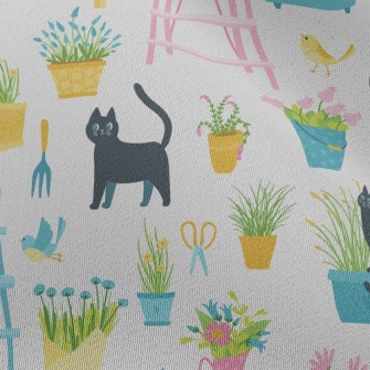 Black Cat Hanging Out In The G Chiffon