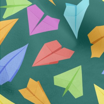 Colorful And Fun Paper Airplan Micro Fleece