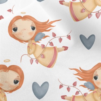Melancholic Little Girl Angel Micro Fleece