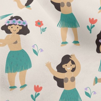 Hawaiian Hula Girl Micro Fleece