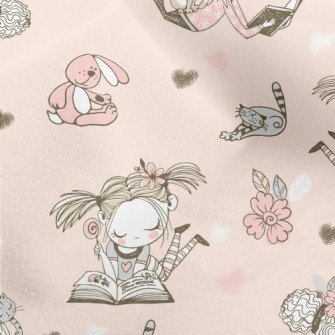 Girls Reading Time Micro Fleece