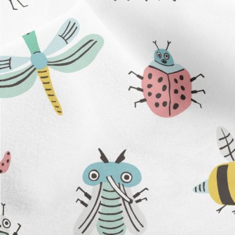 Collection Of Funny Insects Micro Fleece