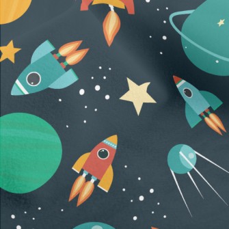 Rocket Travels The Universe Micro Fleece