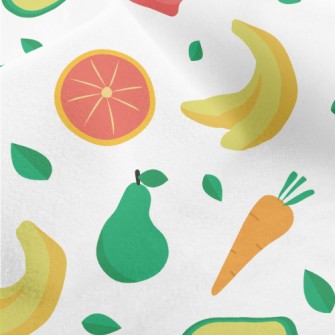 Grapefruit Banana Fruits And V Micro Fleece