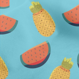 Cool Watermelon And Pineapple Micro Fleece