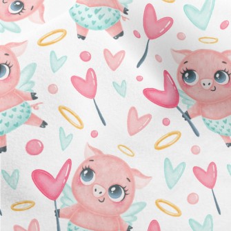 Full Of Love Angel Pig Micro Fleece