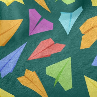 Colorful And Fun Paper Airplan Minky