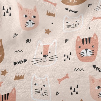 Arrow Kitten Fish Bone Minky