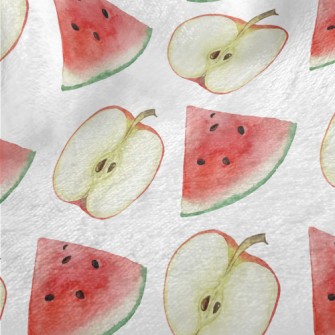 Sliced Apple Watermelon Minky