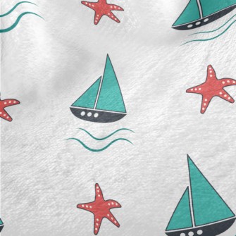 Leisurely Sailing Sailboat Minky