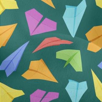 Colorful And Fun Paper Airplan Lightweight Performance Linen