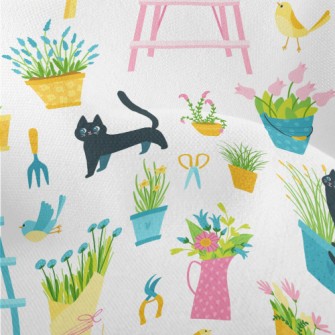 Black Cat Hanging Out In The G Lightweight Performance Linen