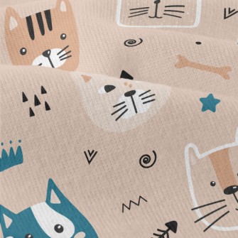 Playful Cat Fish Bones Modern Jersey