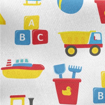 Baby Boy Truck Beach Toy Jersey Backed Fleece