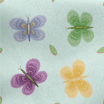 Beautiful Pattern Butterfly Jersey Backed Fleece