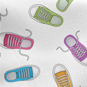 Colorful Sneakers Jersey Backed Fleece