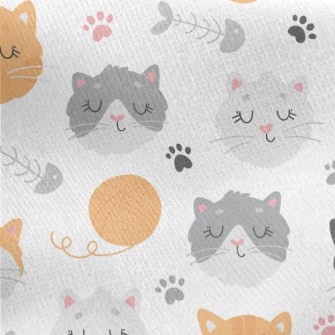 Cute Little Kitten With Eyes C Jersey Backed Fleece