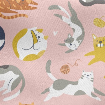 Kitten Chasing Yarn And Playin Jersey Backed Fleece