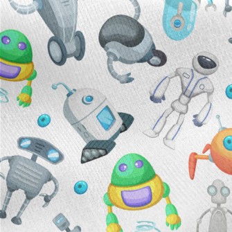 High-tech Robot Jersey Backed Fleece