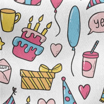Happy Birthday Party Jersey Backed Fleece