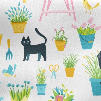 Black Cat Hanging Out In The G Jersey Backed Fleece