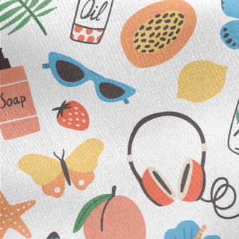 Summer Island Vacation Jersey Backed Fleece