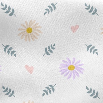 Two Color Daisy Jersey Backed Fleece