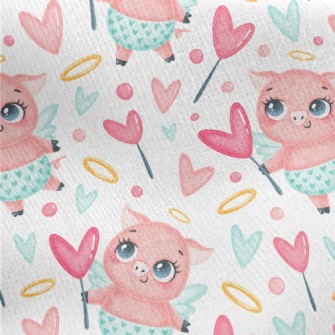 Full Of Love Angel Pig Jersey Backed Fleece