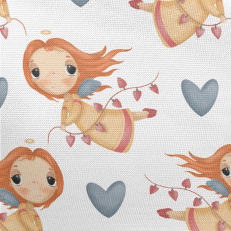 Melancholic Little Girl Angel Pongee