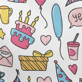 Happy Birthday Party Pongee