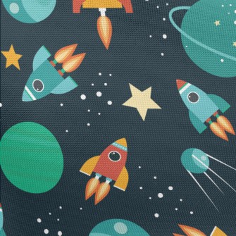 Rocket Travels The Universe Pongee